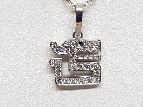 Diamond dragon pendant deals