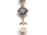 Necklace & Diamond Pearl Pendant 2.06ct.