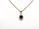 Necklace & Diamond Sapphire Pendant 2.56ct.