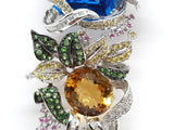 Necklace & Diamond Amethyst Citrine Emerald Topaz Yellow Pink Sapphire Pendant
