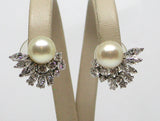 Diamond Pearl Earrings 5.20ct.