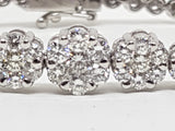 Women's Bracelet with Diamonds - 5.50 ct -18 K White Gold