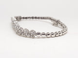 Women's Bracelet with Diamonds - 5.50 ct -18 K White Gold