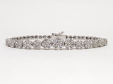 Women's Bracelet with Diamonds - 5.50 ct -18 K White Gold