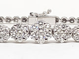 Women's Bracelet with Diamonds - 5.50 ct -18 K White Gold