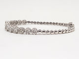 Women's Bracelet with Diamonds - 5.50 ct -18 K White Gold