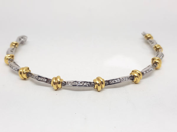 Diamond bracelet bicolor ct.