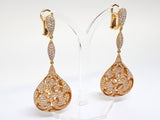 Red Carpet Diamond Dangle Earrings -Total: 4.50 ct - 18 K Gold