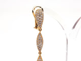 Red Carpet Diamond Dangle Earrings -Total: 4.50 ct - 18 K Gold