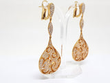 Red Carpet Diamond Dangle Earrings -Total: 4.50 ct - 18 K Gold