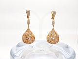 Red Carpet Diamond Dangle Earrings -Total: 4.50 ct - 18 K Gold