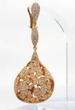 Red Carpet Diamond Dangle Earrings -Total: 4.50 ct - 18 K Gold