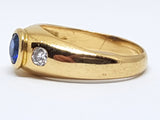 Diamond Sapphire Ring 0.90ct.
