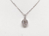 Necklace & Diamond Halo Pendant ct.