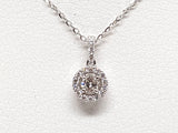 Necklace & Diamond Halo Pendant ct.
