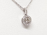 Necklace & Diamond Halo Pendant ct.