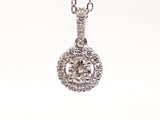 Necklace & Diamond Halo Pendant ct.
