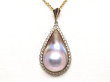 Necklace & Diamond Pearl Pendant 1.60ct.