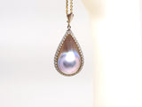 Necklace & Diamond Pearl Pendant 1.60ct.