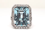 Diamond Aquamarine Ring 16.18ct.