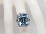 Diamond Aquamarine Ring 16.18ct.