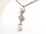 Necklace & Diamond Pearl Pendant 2.06ct.