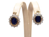 Diamond Sapphire Earrings 5.20ct.