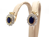 Diamond Sapphire Earrings 5.20ct.
