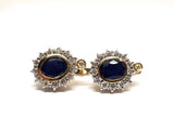 Diamond Sapphire Earrings 5.20ct.