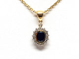 Necklace & Diamond Sapphire Pendant 2.56ct.