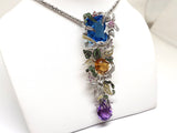Necklace & Diamond Amethyst Citrine Emerald Topaz Yellow Pink Sapphire Pendant