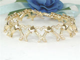 Ladies heart bracelet set with 3,20ct. diamonds