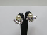 Diamond Pearl Earrings 5.20ct.