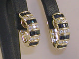 Diamond and sapphire earrings 2,52ct.