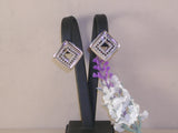 Diamond earrings black and white diamonds 1,78ct.