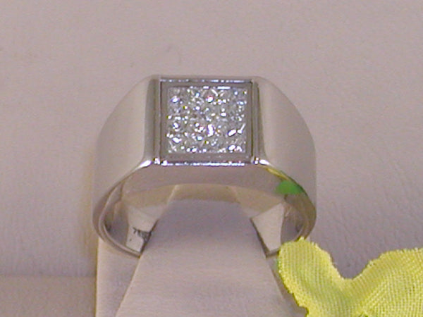 Mens diamond ring 0,70ct.