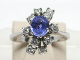 Antique Diamond Sapphire Ring 2.20ct.
