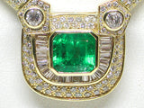 Diamond & Colombian Emerald Necklace 24.90ct.