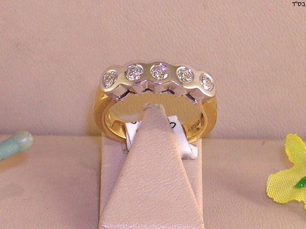 Diamant 5 Stone Ring 0,75 ct - 18K Gold
