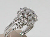 Diamond Cluster Ring 1,33 ct - 18 Kt White Gold
