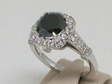 Diamond Engagement Ring  - 3.85 ct. – 18 K White Gold – size 56