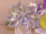 Diamond Cocktail Ring- Flower Shaped - Diamonds 2.14 ct - 18 Kt White Gold