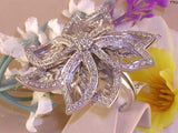 Diamond Cocktail Ring- Flower Shaped - Diamonds 2.14 ct - 18 Kt White Gold