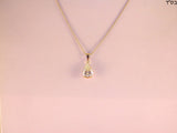 Solitaire Diamond Pendant with 18 K Gold Chain – 2.05 ct in total