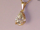 Solitaire Diamond Pendant with 18 K Gold Chain – 2.05 ct in total