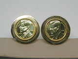 Vintage Gold Cuff-links  - JFK 1963 - 18 K Gold